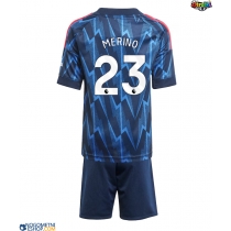 Otroški Nogometni dresi Arsenal Mikel Merino #23 Gostujoči 2025-26 Kratek Rokav (+ Kratke hlače)